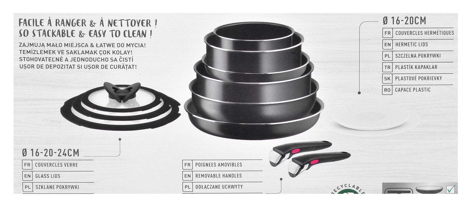 TEFAL Ingenio Easy Cook Clean 13 piece pot set