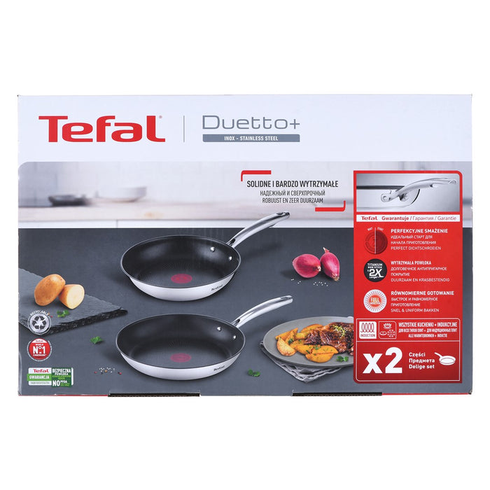 2 PIECE PANS SET G732S255 TEFAL DUETTO