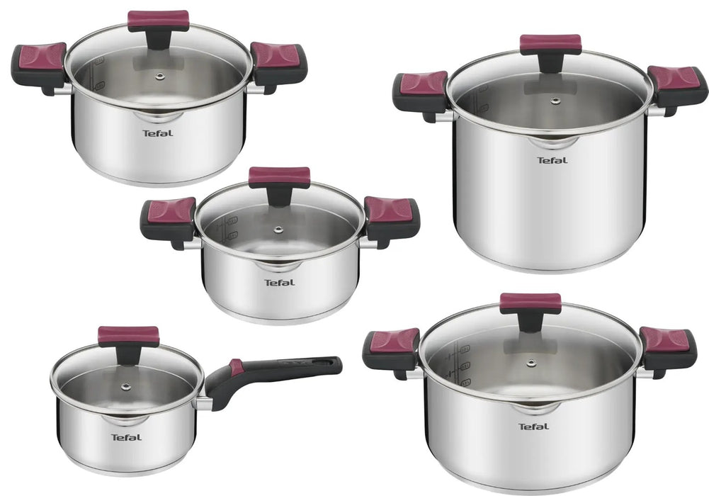 Zestaw garnków TEFAL Cook & Clip 10 elem. G723SA74