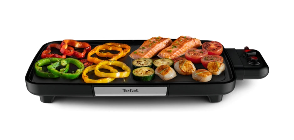 Tefal CB641810, Plancha Booster, 2200 W, Power Boost, Adjustable thermostat, Non-stick surface Tefal Resist +, Thermospot indicator, Black