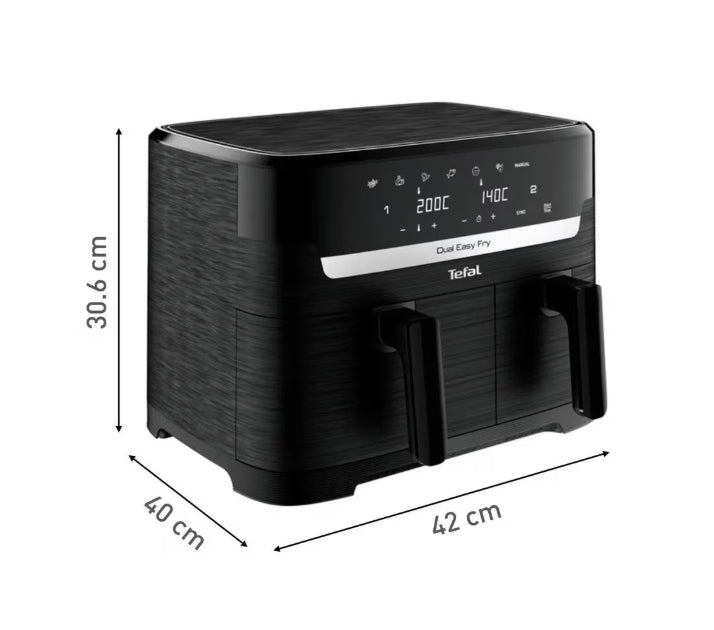 Tefal EY901N10 Dual Easy Fry Essential Blk