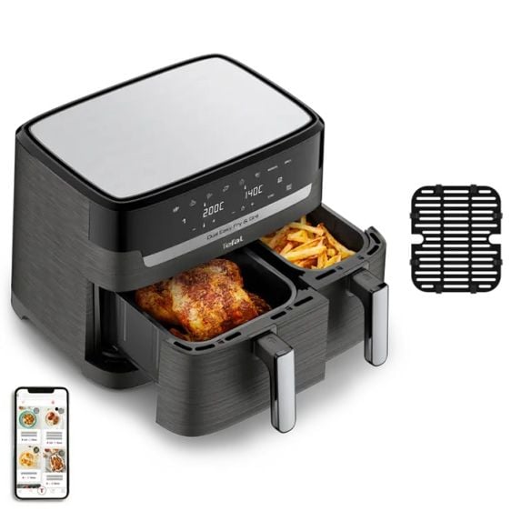 Dual-zone Fryer TEFAL Dual Easy Fry & Grill EY905B10