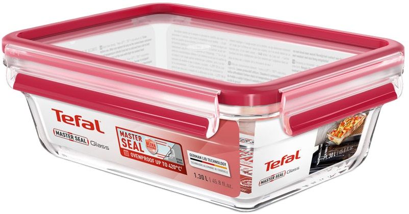 Food container TEFAL N1041010 MSEAL 1.3L, glass
