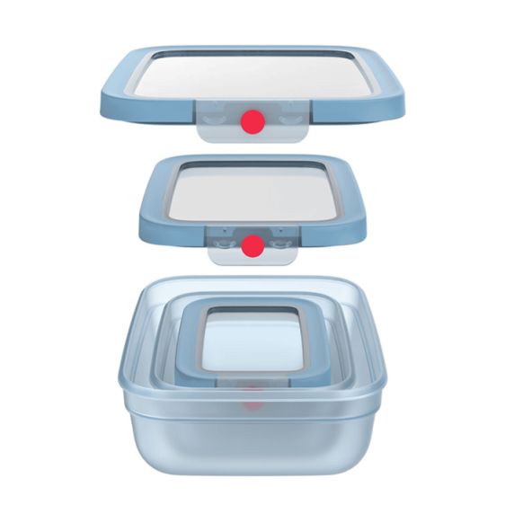 Storage box TEFAL oneClick 3pcs N1230210 (0.5L/1.2L/2.3L)