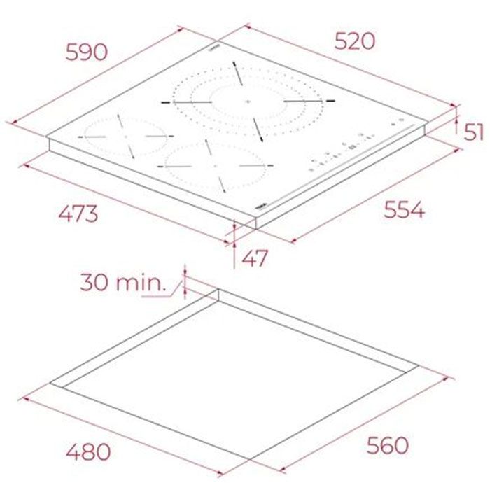 Built-in hob TEKA TBC 63120 TTC BK
