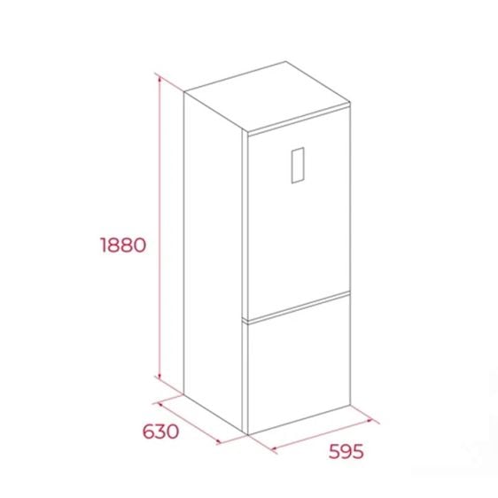 Refrigerator with freezer TEKA RBF 44630 BK, 310 l, No Frost, 188 cm black