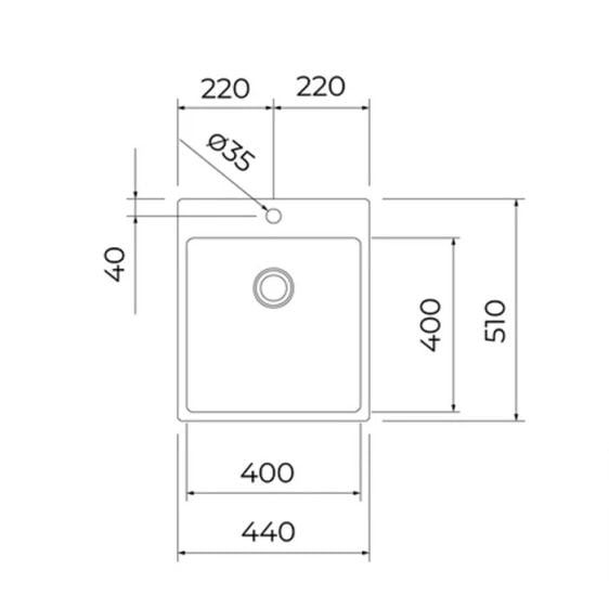 Sink TEKA ForLine RS15 40.40 - 115000081
