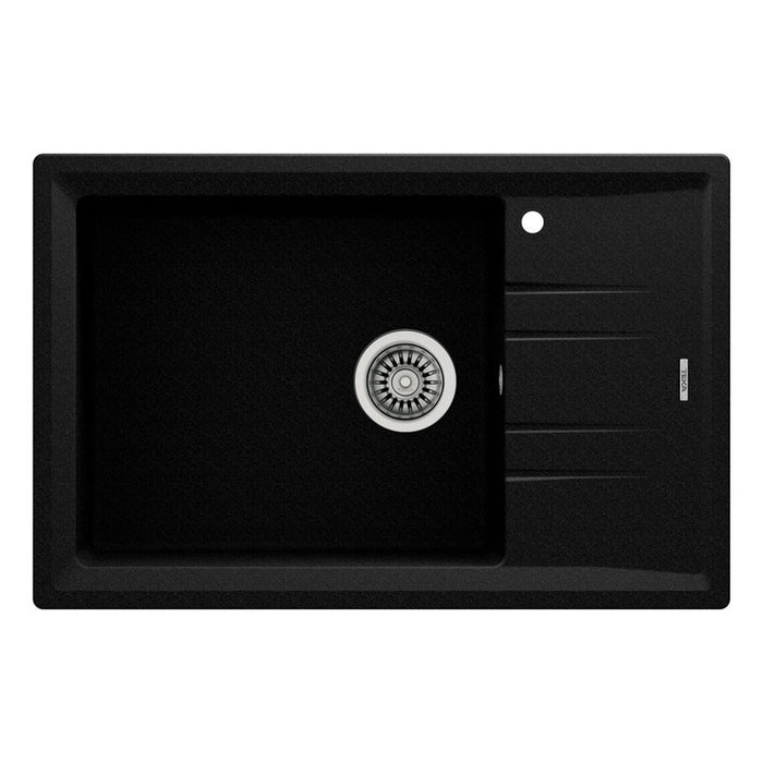 KITCHEN SINK TEKA STONE 60S RIGHT BLACK METALLIC