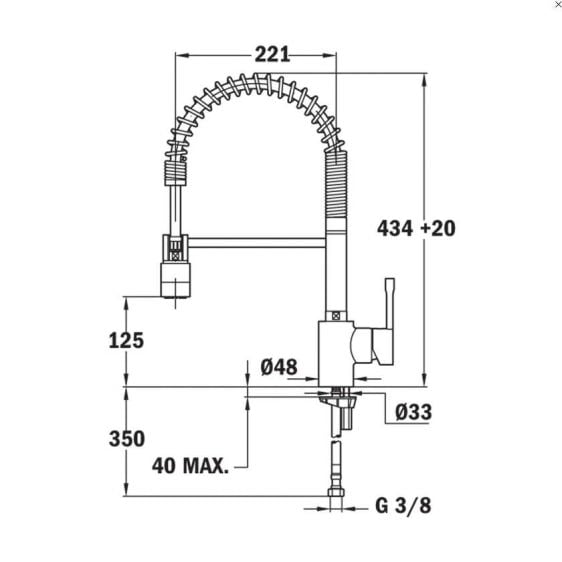 Faucet TEKA Ares K 937