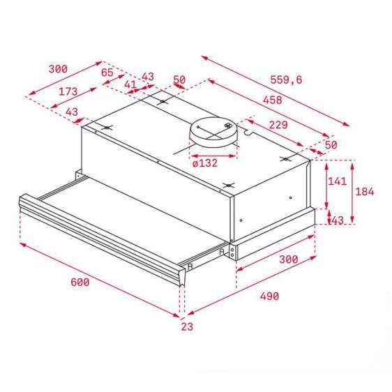 Built-in hood TEKA CNL 6415 black, 385 m³/h, 60 cm 40436812