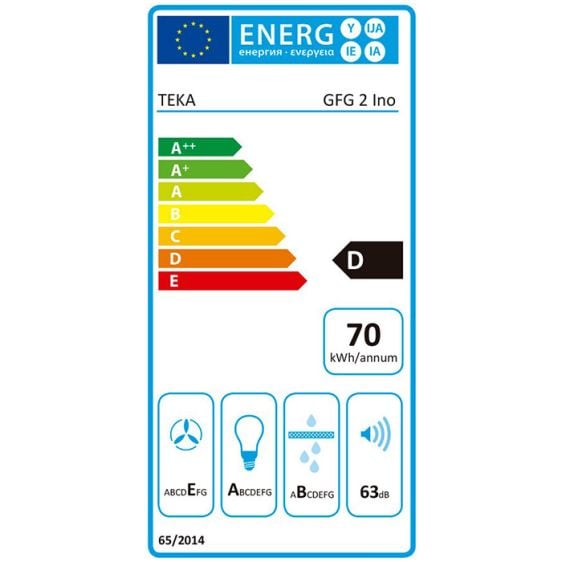 Built-in hood TEKA GFG2 white, 341 m³/h, 55 cm 40446751
