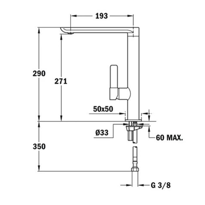 Water mixer TEKA FO 915 chrome
