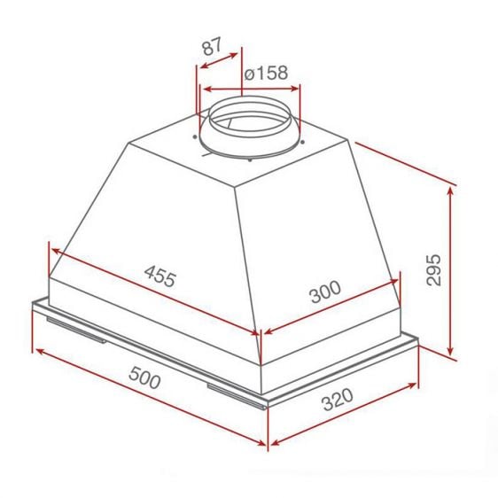 Built-in hood TEKA GFT 800, 653 m³/h, 60 cm 40446400
