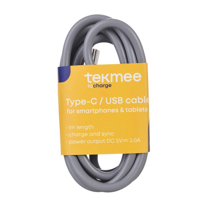 CABLE USB-A TO LIGHTNING 1M 2.0A WHITE TEKMEE