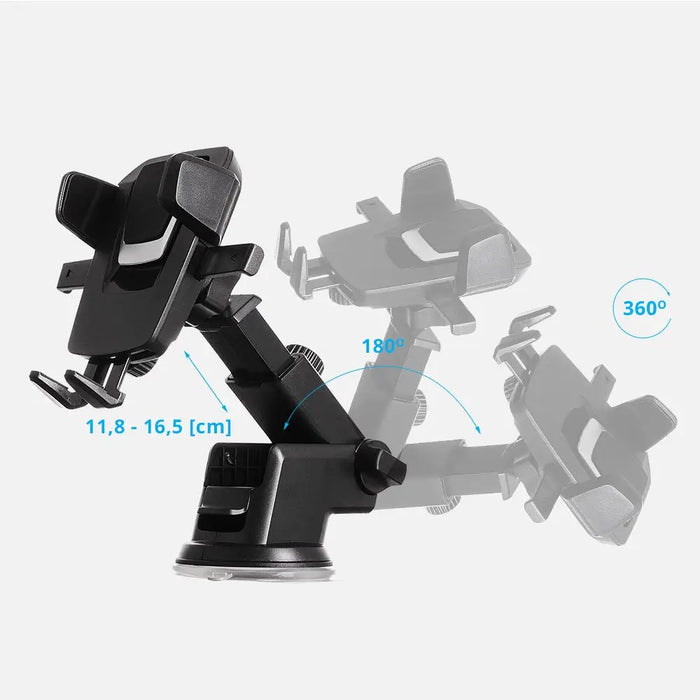 Telescopic Car Mount Phone Holder Dashboard or Windshield for black - Cell phone holders<<<HurtelXML