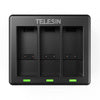 Telesin 3-slot charger + 2 batteries for GoPro Hero 12 / Hero 11 / Hero 10 / Hero 9 - For sports