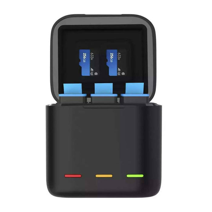 Telesin 3-slot charger Box + 3 batteries for GoPro Hero 12 / 11 / 10 / 9 - For sports cameras<<<Accessories<<<Photo