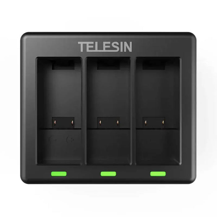 Telesin three-channel charger + 2 batteries for GoPro Hero 9 / 10 / 11 / 12 (GP-BTR-903-B) - For sports
