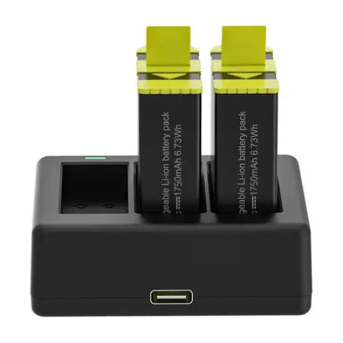 Telesin three-channel charger + 2 batteries for GoPro Hero 9 / 10 / 11 / 12 (GP-BTR-903-B) - For sports