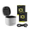 Allin box Telesin waterproof three-channel charger + 2 batteries for GoPro Hero 12 / Hero 11 / Hero 10 / Hero 9 (GP-BTR-905-GY-B)