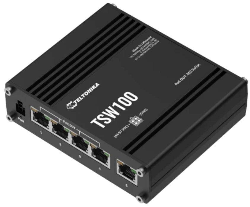 TELTONIKA NETWORKS TSW100 Industrial PoE+ Ethernet Switch