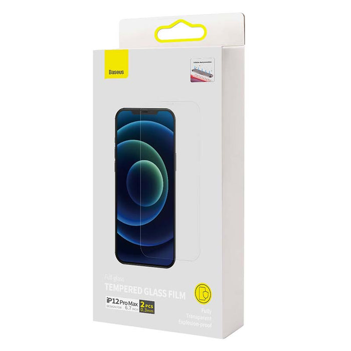 Tempered glass 0.3mm Baseus for iPhone 12 Pro Max 6.7inch (2pcs) - For smartphones<<<Tempered glass and screen