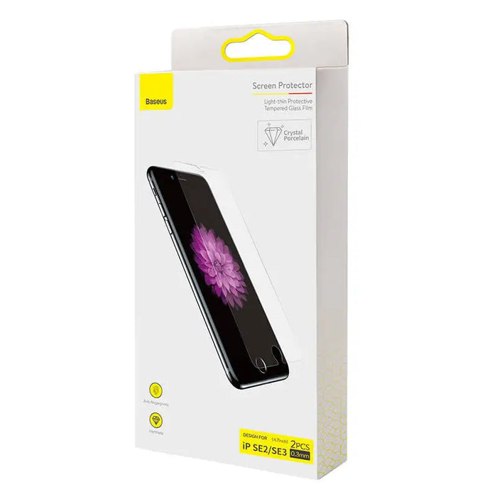 Tempered glass 0.3mm Baseus for iPhone SE 2 / iPhone SE 3 - For smartphones<<<Tempered glass and screen