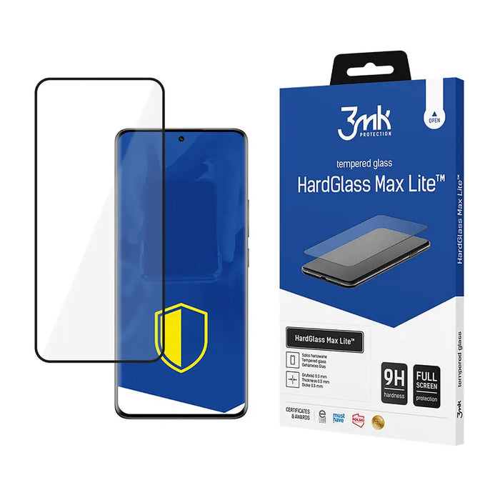 Tempered glass 3mk HardGlass Max Lite Black for Xiaomi Redmi Note 13 Pro 4G/5G - *Kategoria tymczasowa<<<HurtelXML