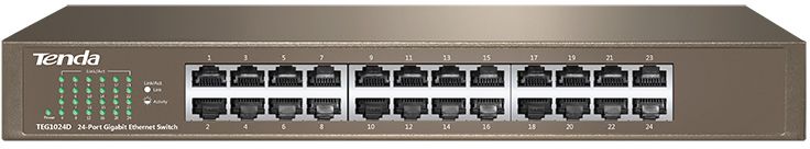 Tenda 24-port Gigabit Ethernet Switch Unmanaged Blue