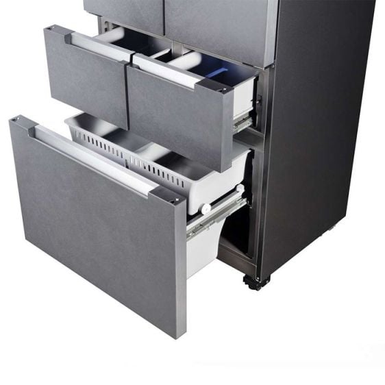Refrigerator with freezer TESLA Side-by-side RF4200FSNSGE, 436 l, Total NoFrost, 193 cm