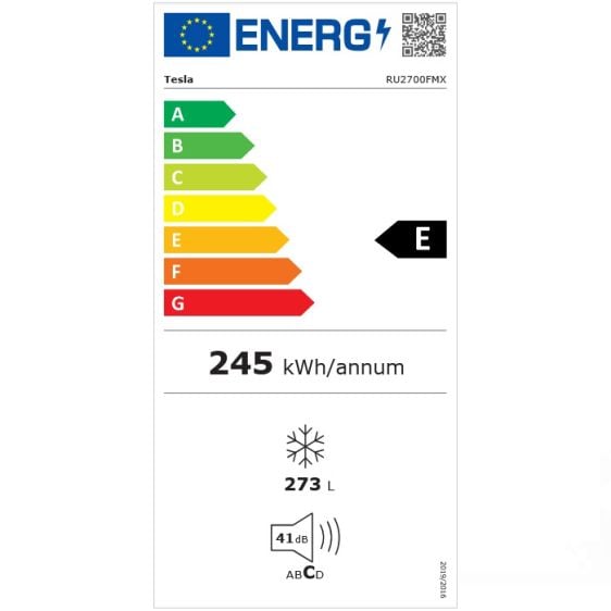 Freezer TESLA RU2700FM, 273 l, No Frost