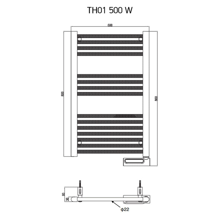 BATHROOM LIRA ELECTRIC TESY TH 01 750 W