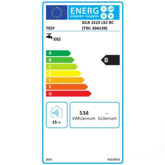 Boiler for installation above the sink TESY GCA 1515 L52 RC