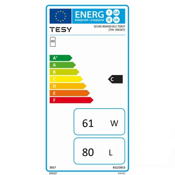Boiler TESY GCV6S(L) 804420 B11 TSRCP left coil