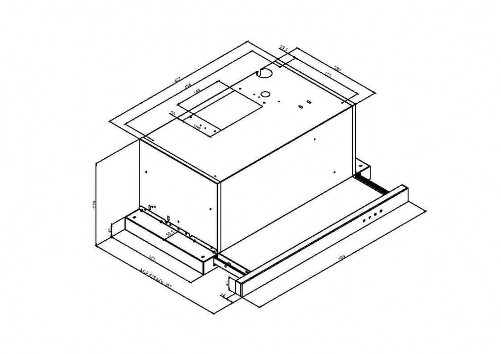 Built-in hood TESY SL 401 TB