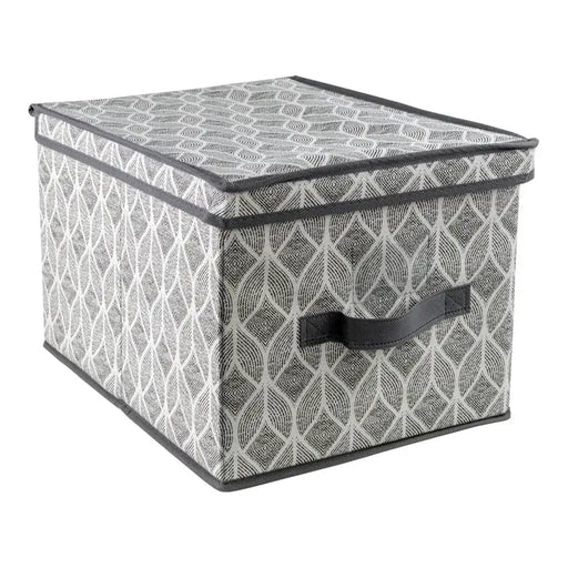 TEXTILE BOX WITH LID MAXHOME 40X30X25 CM TILES - Кутии<<<Декорации<<<Мебели и интериор<<<Praktiker