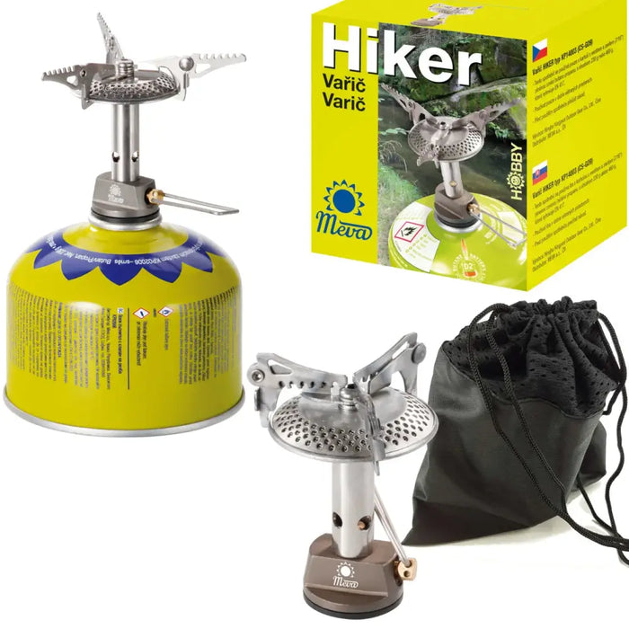 The lightest tourist stove for gas cartridges (valve or thread) HIKER 70gram 2.4kW - Others<<<HurtelXML