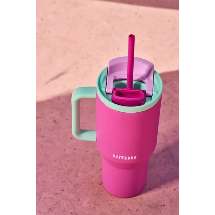 Thermal mug with telescopic straw Kambukka Rio Tumbler 950ml Bubblegum Mint - Flasks & thermal mugsAGD-TKT<<<Home