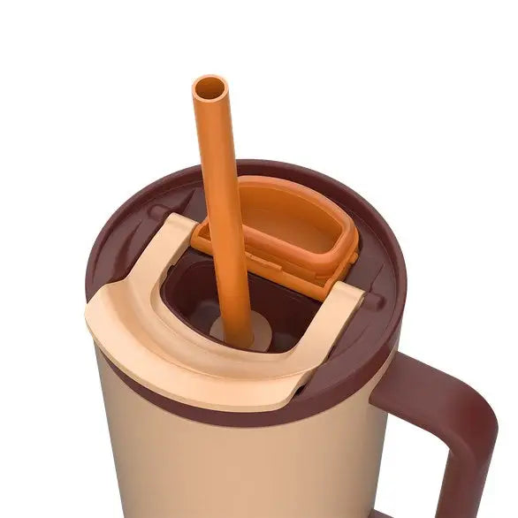 Thermal mug with telescopic straw Kambukka Rio Tumbler 950ml Almond Dream - Flasks & thermal mugsAGD-TKT<<<Home
