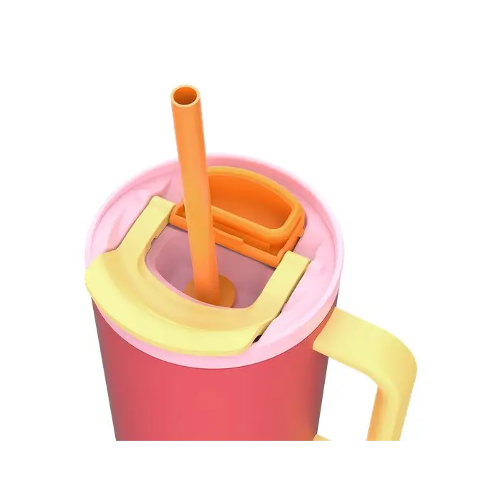 Thermal mug with telescopic straw Kambukka Rio Tumbler 950ml Pink Papaya - Flasks & thermal mugsAGD-TKT<<<Home