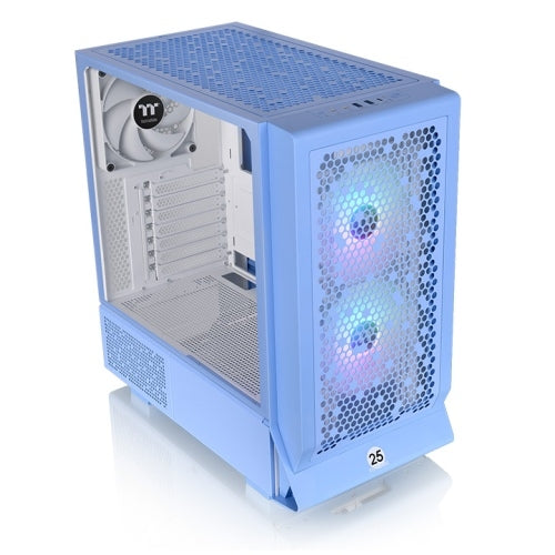 Case Thermaltake - Ceres 330 ARGB, 25th AE, mid tower, blue/transparent