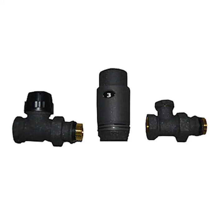 THERMOHEAD SET CAYMAN -3 BLACK THS THERMOSTYLE STRAIGHT 1/2’’ - Фитинги и аксесоари за отопление<<<Отоплителна