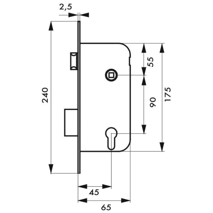 SECRET LOCK 45/90MM THIRD DIN