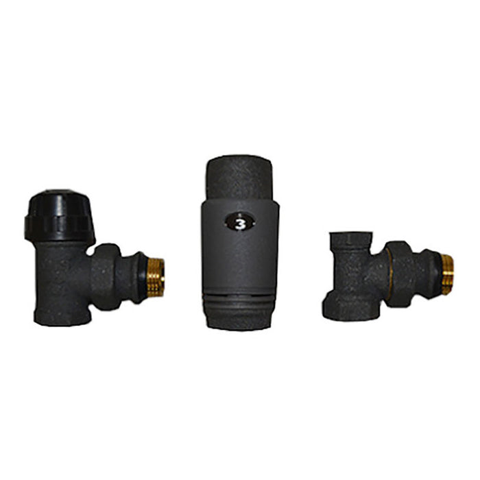 CAYMAN -3 BLACK THS THERMOSTYLE ANGLE 1/2" THERMOHEAD SET