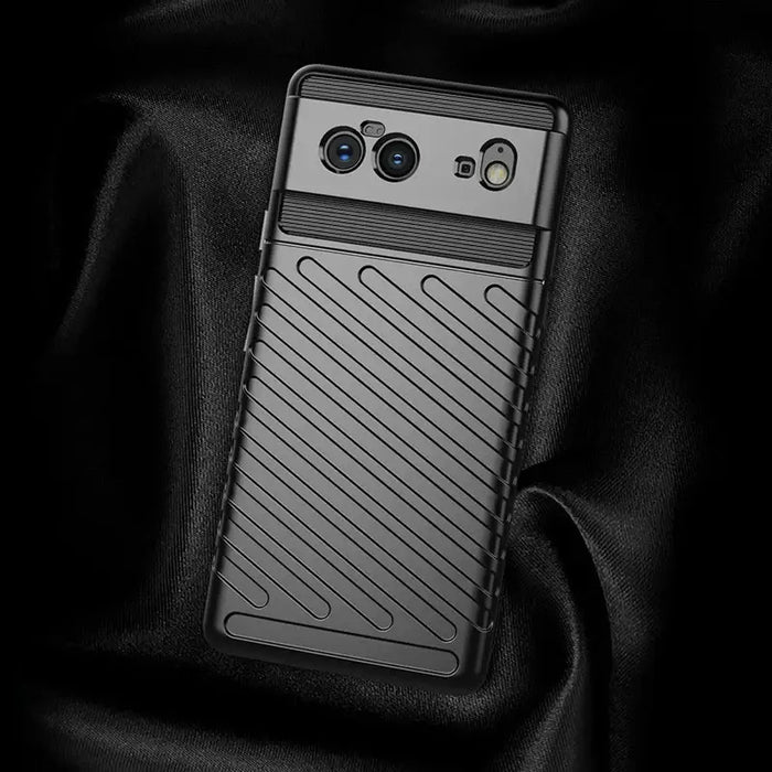 Thunder Case Flexible Tough Rugged Cover TPU Case for Google Pixel 6 black - Cell phone cases and covers<<<HurtelXML
