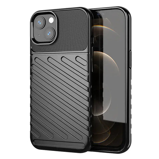Thunder Case Flexible Tough Rugged Cover TPU Case for iPhone 13 mini black - Cell phone cases and covers<<<HurtelXML