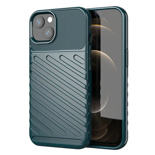 Thunder Case Flexible Tough Rugged Cover TPU Case for iPhone 13 mini green - Cell phone cases and covers<<<HurtelXML