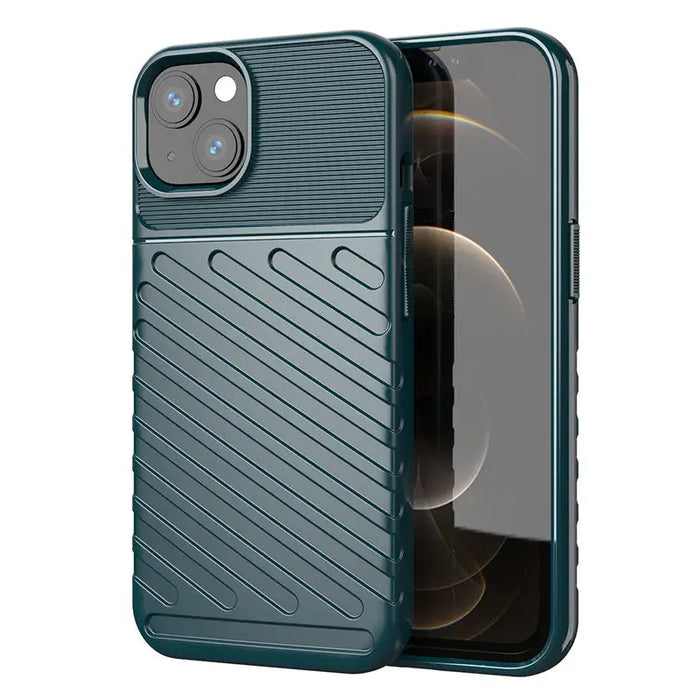 Thunder Case Flexible Tough Rugged Cover TPU Case for iPhone 13 mini green - Cell phone cases and covers<<<HurtelXML