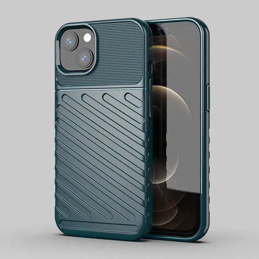 Thunder Case Flexible Tough Rugged Cover TPU Case for iPhone 13 mini green - Cell phone cases and covers<<<HurtelXML