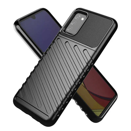 Thunder Case Flexible Tough Rugged Cover TPU Case for Samsung Galaxy A03s black - Cell phone cases
